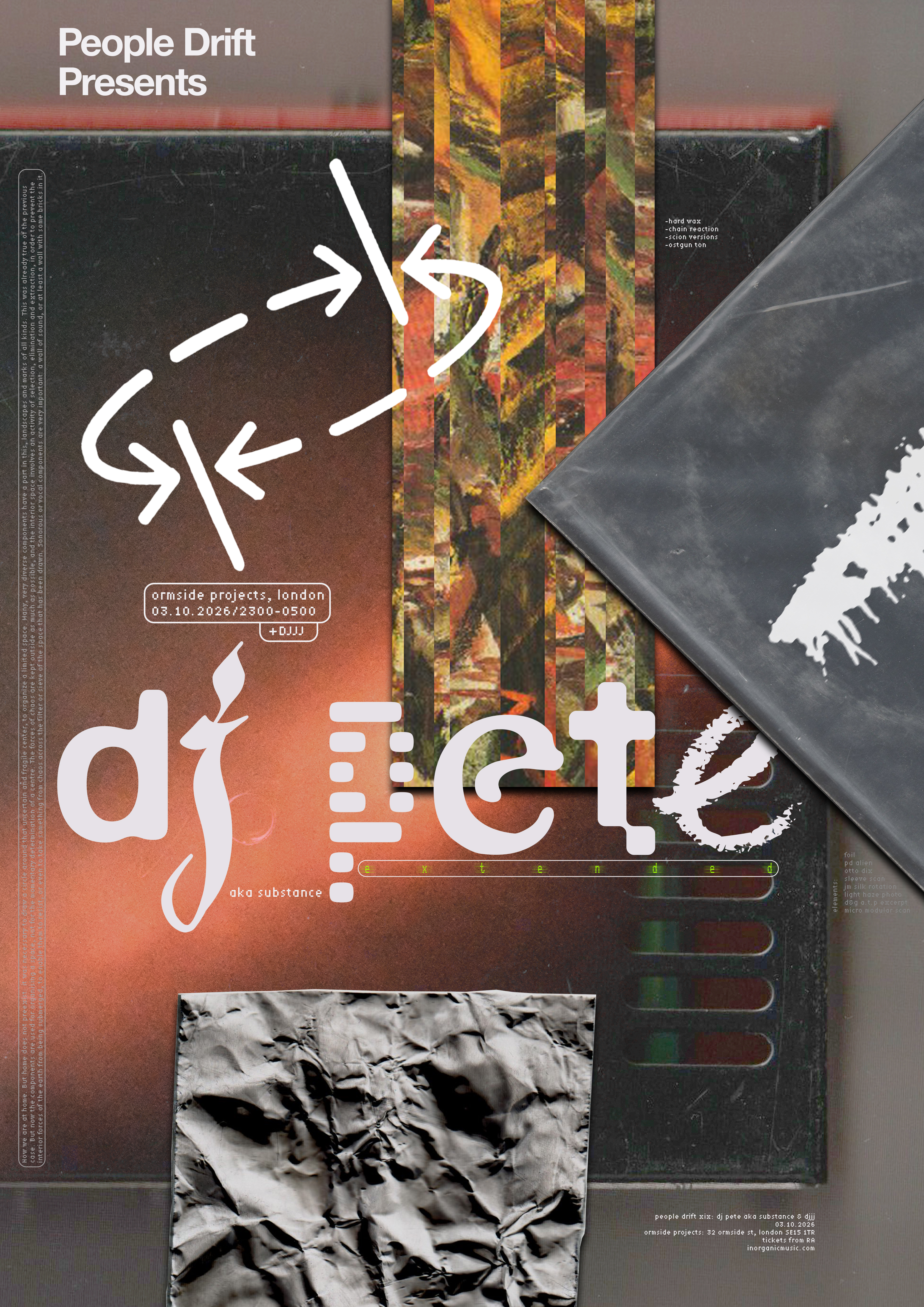 People Drift Presents DJ Pete at Ormside Projects 03/10/2026